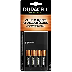 Duracell Ion Speed 1000 Battery Charger Includes 4 AA Batteries