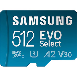 SAMSUNG EVO Select Micro SD Memory Card 512GB