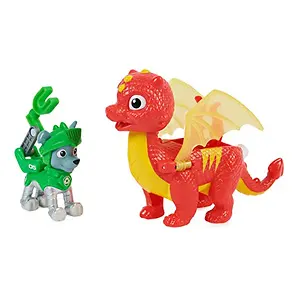 PAW Patrol, Rescue Knights Rocky and Dragon Flame Action Figures