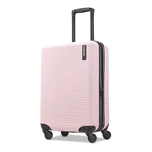 American Tourister Stratum XLT Expandable Hardside Luggage with Spinner Wheels, Pink Blush, Carry-On 21-Inch