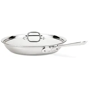 All-Clad D3 Stainless Cookware, 12-Inch Fry Pan with Lid