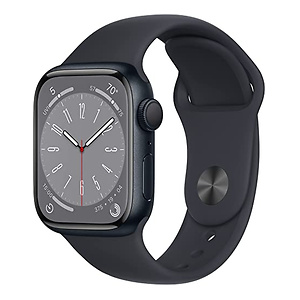 Apple Watch Series 8 [GPS 41mm] with  Midnight Aluminum Case and Band