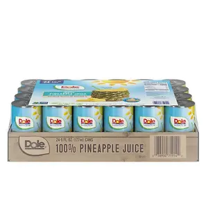 (24 cans) Dole All Natural 100% Pineapple Juice, 6 Fl oz