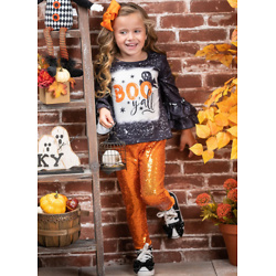 Boo Y'all Sequin Pants Set