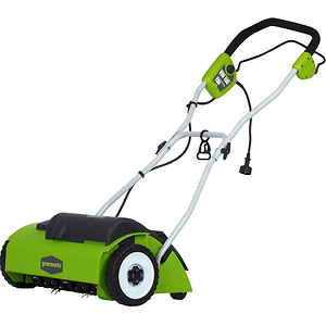 Greenworks 10 Amp 14” Corded Electric Dethatcher (Stainless Steel Tines)
