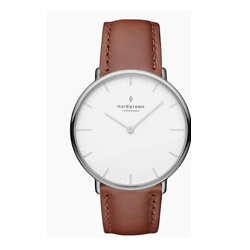 NATIVE
WHITE DIAL - BROWN LEATHER