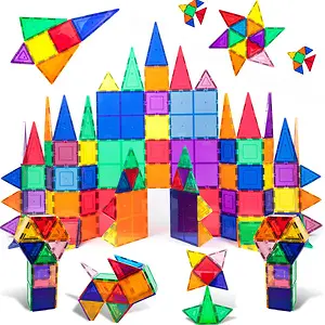 PicassoTiles 100-Piece Set Magnet Building Tiles
