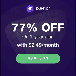 PureVPN: 77% OFF on a 1 Year Plan 