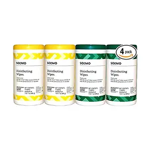 Solimo Disinfecting Wipes 75 Count (Pack of 4) 