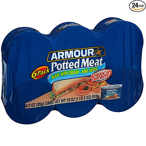 Armour Star Potted Meat, Chicken and Pork, 3 oz, 6 Cans