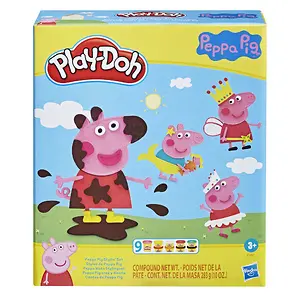Play-Doh Peppa Pig Stylin Set with 9 Modeling Compound Cans 10Oz