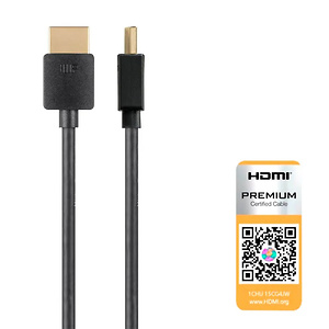 Monoprice 4K Slim High Speed HDMI Cable 8ft 18Gbps