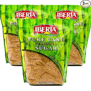 Iberia Turbinado Pure Cane Raw Sugar 2lb. (Pack of 3)