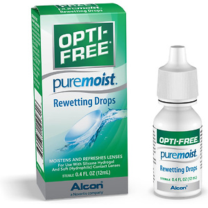 Opti-Free Puremoist Rewetting Drops, 12-ml