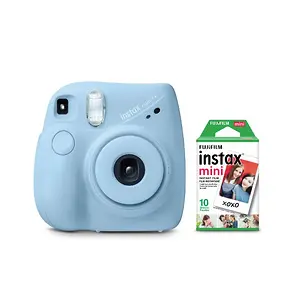 Fujifilm INSTAX Mini 7+ Bundle w/ Bonus 10-Pack of Film 