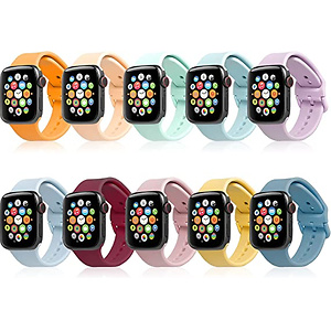 TILON 10 Pack Sport Bands for Apple Watch