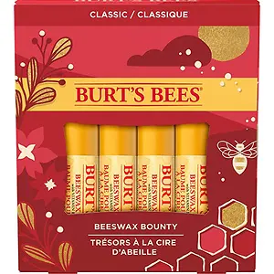 Burts Bees Holiday Gift, 4 Lip Balms Stocking Stuffer