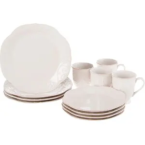 Lenox French Perle Assorted Plates, 7.5-Inch, White, Set of 4