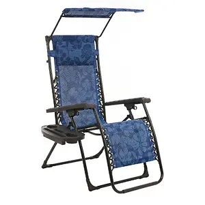 Bliss Hammocks Blue Flower 26-inch Wide Zero Gravity Chair