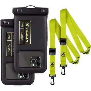 Pelican Marine IP68 Waterproof Phone Pouch / Case, 2-Pack