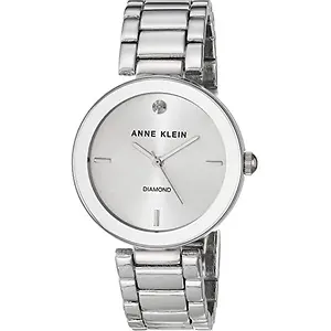 Anne Klein AK/1363SVSV Womens Genuine Diamond Dial Bracelet Watch