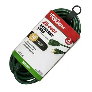 Hyper Tough 25FT 16AWG 3 Prong Single Outlet Outdoor Extension Cord