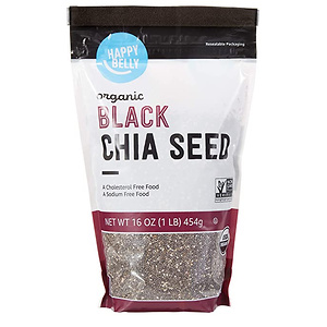 Happy Belly Organic Black Chia Seeds 1 lb