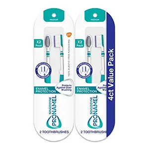 Sensodyne Medium Toothbrush for Tooth Enamel Protection 4 Count