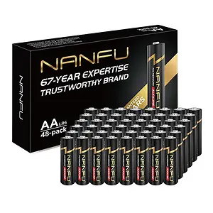 NANFU Long Lasting AA 48 Batteries