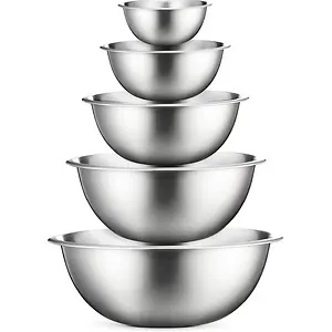 FineDine Stainless Steel Mixing Bowls Set of 5