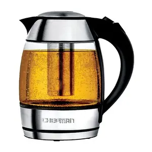Chefman RJ11-17-TI Electric Glass Kettle with Tea Infuser 1.8 L