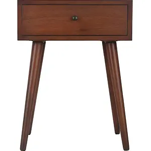 Decor Therapy Mid Century One Drawer Side Table