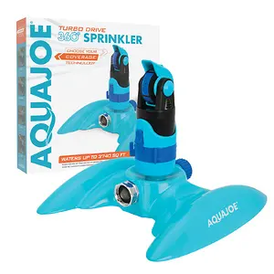 Aqua Joe AJ-MSSBM 4-Pattern Turbo Drive 360 Degree Sprinkler
