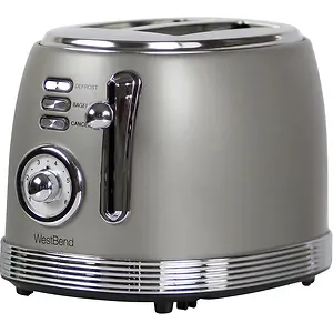 West Bend 2 Slice Retro-Styled Stainless Steel Toaster