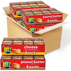 RITZ Peanut Butter and Cheese Sandwich Crackers 32 Snack Packs