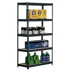 Muscle Rack 36"W x 18"D x 72"H 5-Tier Steel Shelving, Black