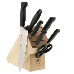 Zwilling Four Star 8-pc, Knife Block Set, Natural