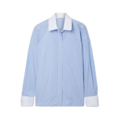 MAX MARA
Pinstriped cotton-poplin shirt