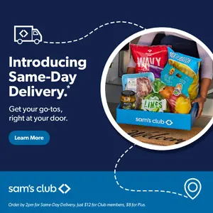 Sam's Club: Enjoy Same-Day Delivery from $8