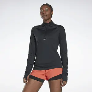 Reebok Womens Running Quarter-Zip Sweatshirt