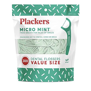 Plackers Micro Mint Dental Flossers, Fresh Mint Flavor