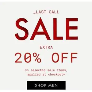 Mytheresa: Last Call Sale,  20% OFF Menswear