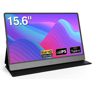KOORUI Portable 15.6-in 1080P FHD Portable Laptop Monitor