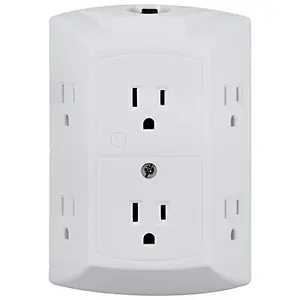 GE 6-Outlet Extender Grounded Wall Tap