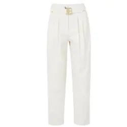 BALMAIN Belted high-rise boyfriend jeans
