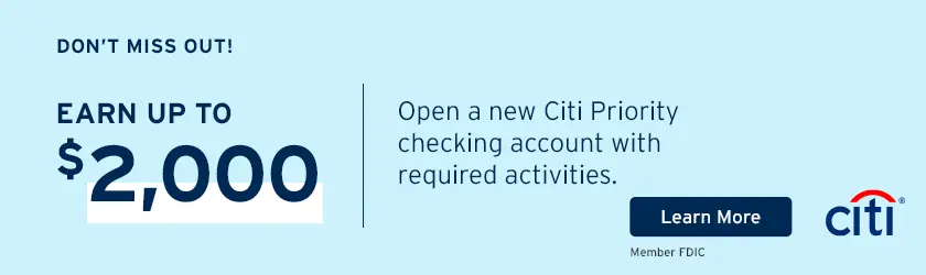 Citi Priority Checking Account 