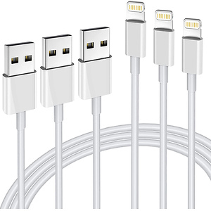 Hi-Mobiler Apple MFi Certified Lightning Cable 6ft, 3-Pack