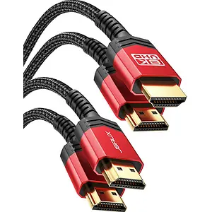 JSAUX 48Gbps 8K HDMI2.1 Cables 2 Pack 10ft