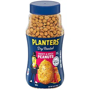 Planters Sweet and Spicy Dry Roasted Peanuts, 16 oz