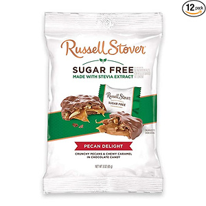 Russell Stover Sugar-Free, Pecan Delight, 3 Oz Peg Bag (Pack of 24)